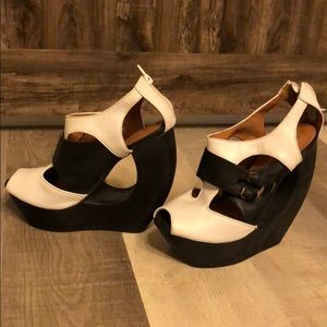 Jeffrey Campbell Rock Me Weave Wedge lightly worn